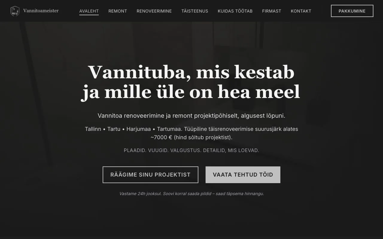 Vannitoameister veebileht