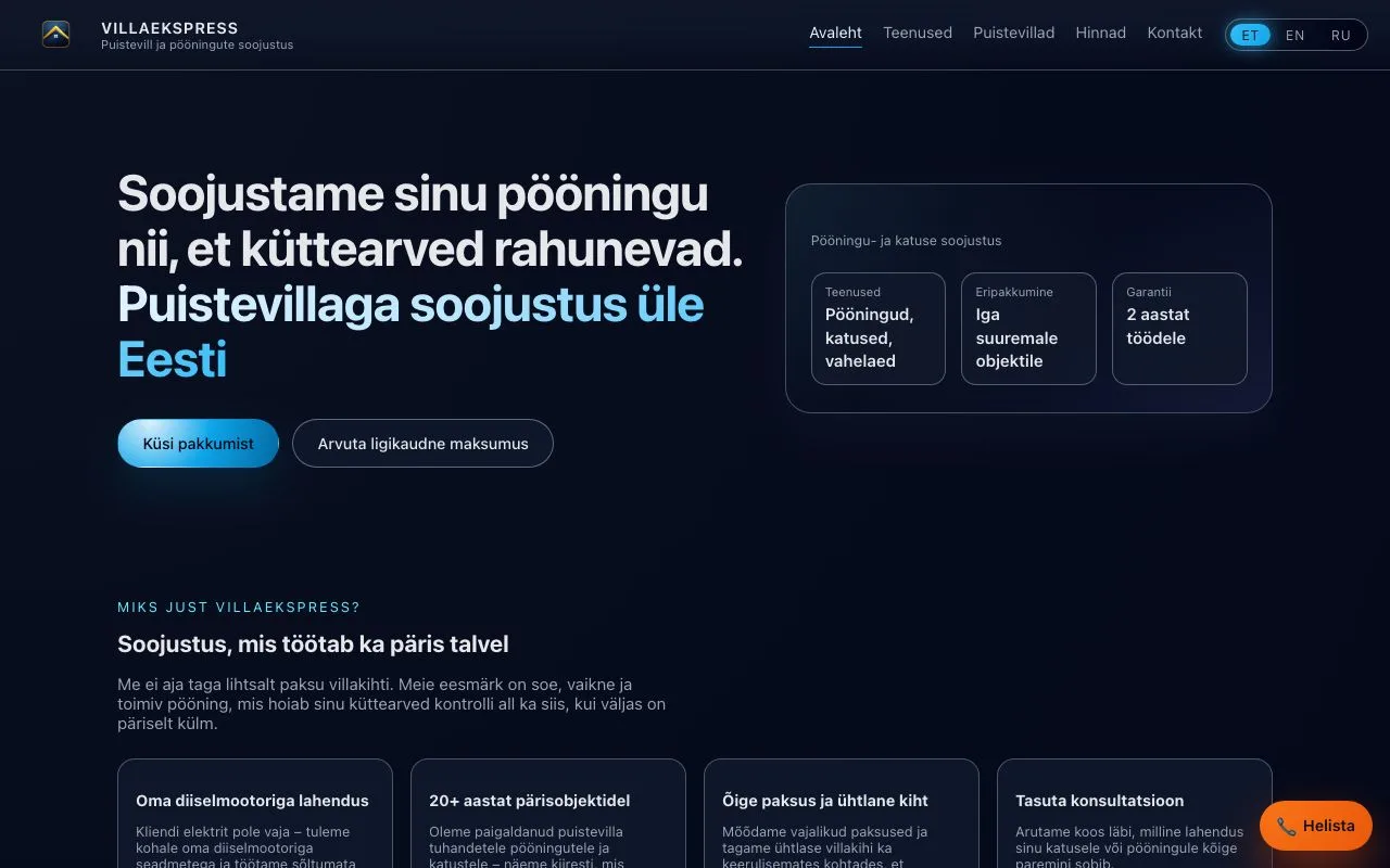 VillaEkspress veebileht