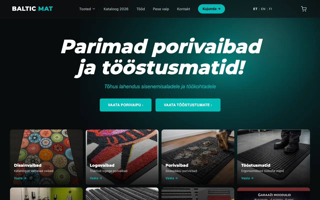 Baltic Mat OÜ veebileht